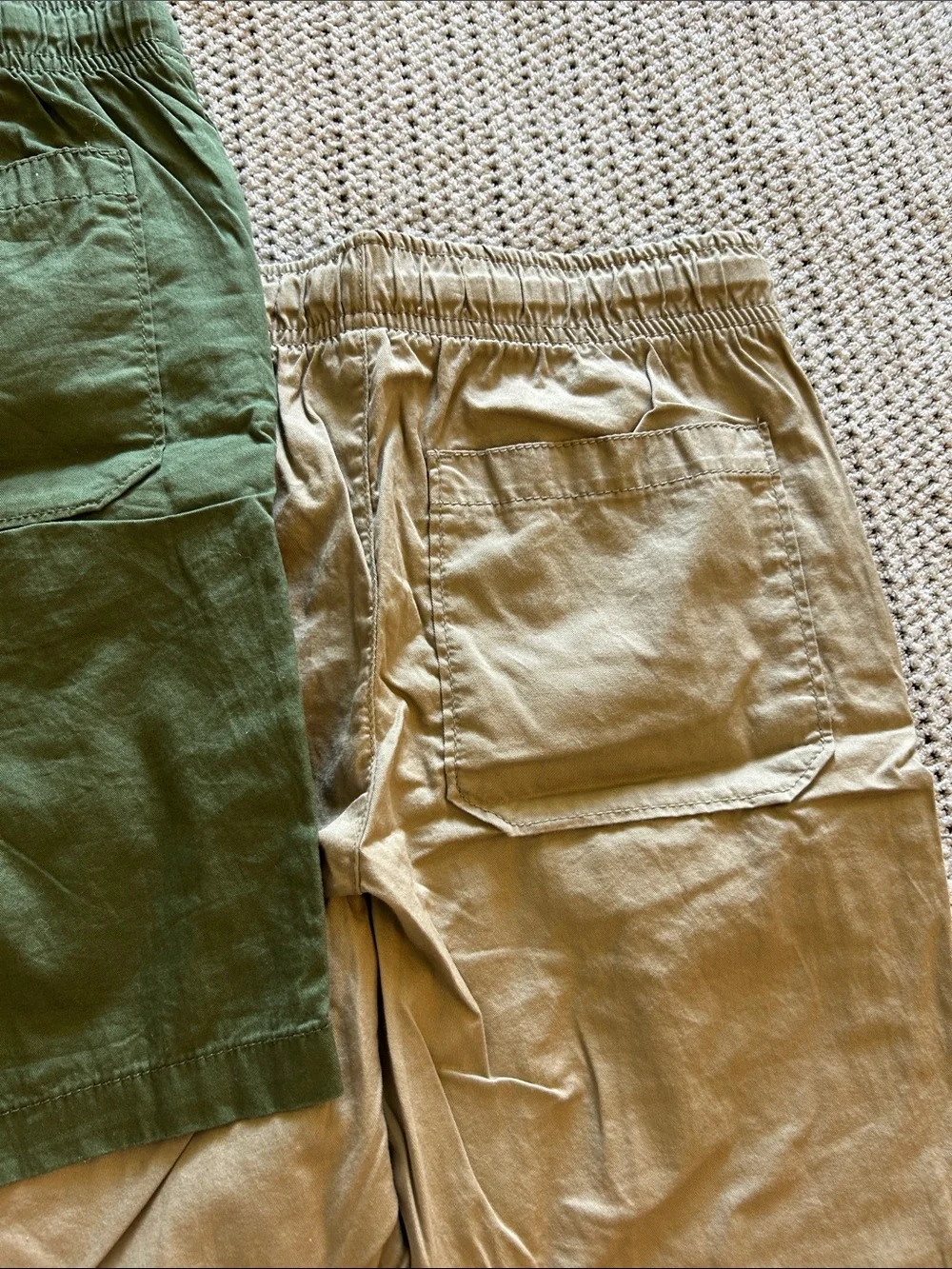Boy’s Old Navy Olive and Khaki Drawstring Shorts